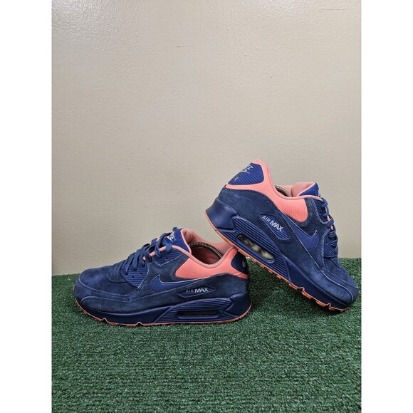 Nike Air Max 90 Premium Brave Blue Suede Mens Size 12 333888-446 - Picture 4 of 12